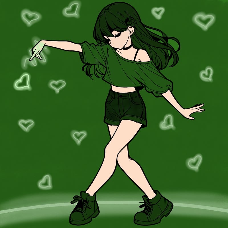 realistic girl danceing