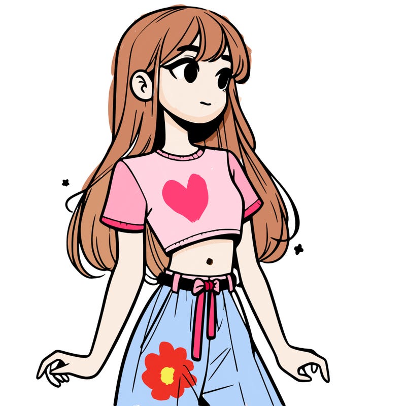 girl in a cute crop top