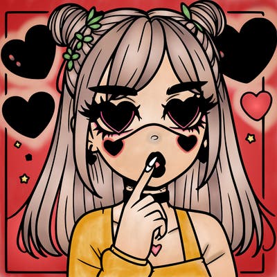 aesthetic heart girl