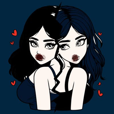 realistic girl split