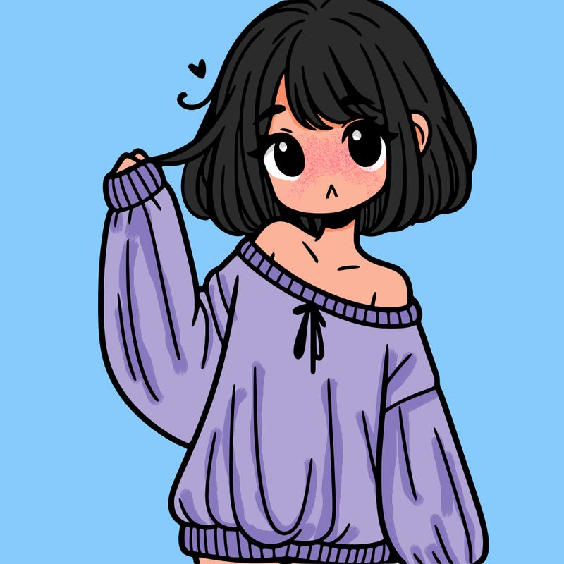 girl in baggy sweater hanging off her shoulder