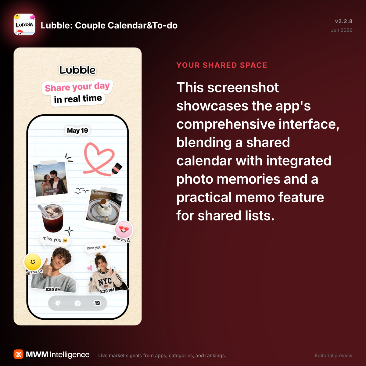 Lubble: Couple Calendar&To-do - Lifestyle App | MWM