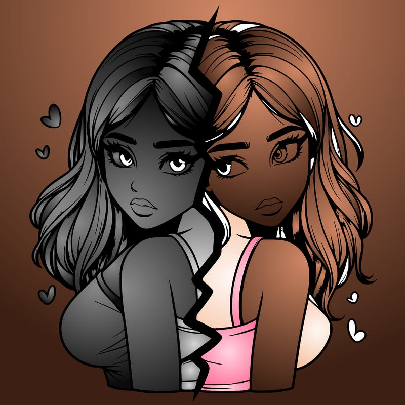 realistic girl split