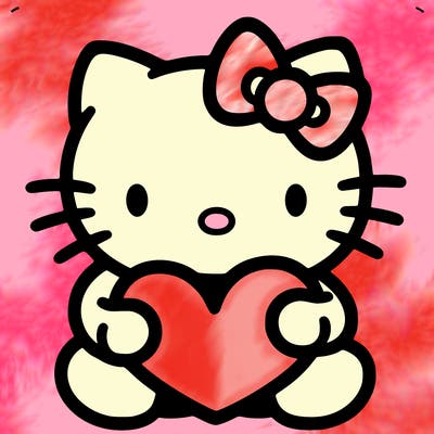 hello kitty with heart
