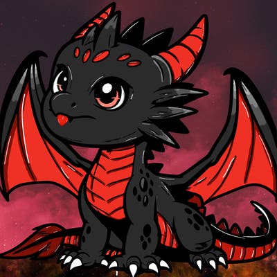 fierce baby night dragon