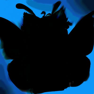 a realistic butterfly/furry girl drinking boba