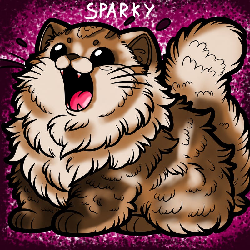 fluffy hissing bobcat