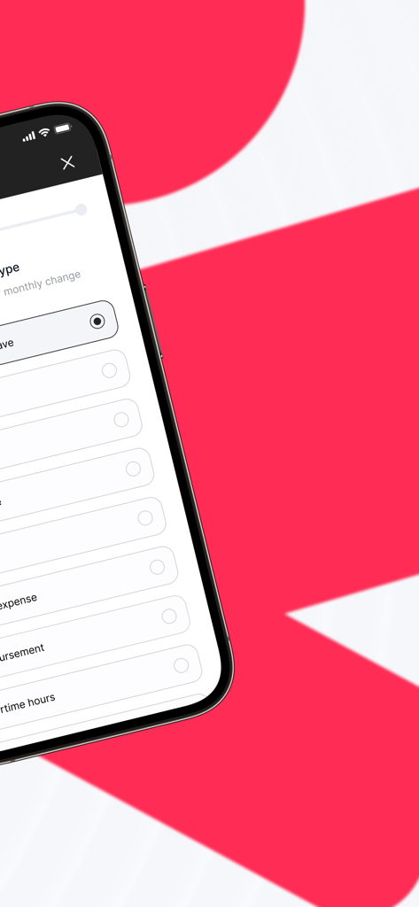 Native Teams - Native Teams app interface for categorizing business expenses and work hours
