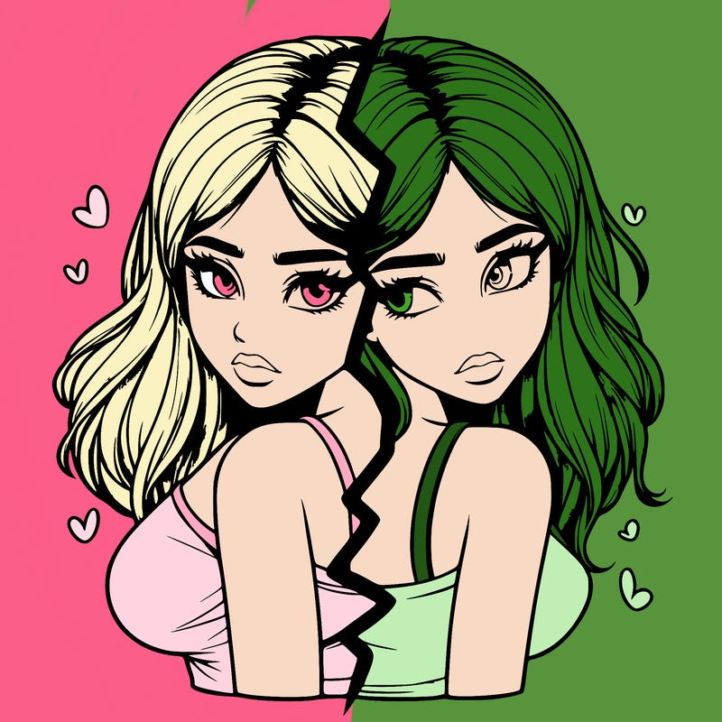 realistic girl split