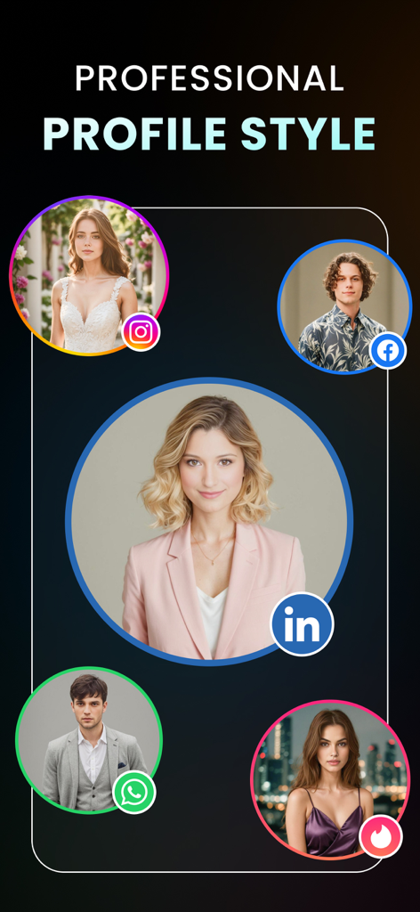 AI Photo Editor: ShotX Creator - Präsentation von professionellen KI-generierten Profilbildern für LinkedIn und soziale Medien