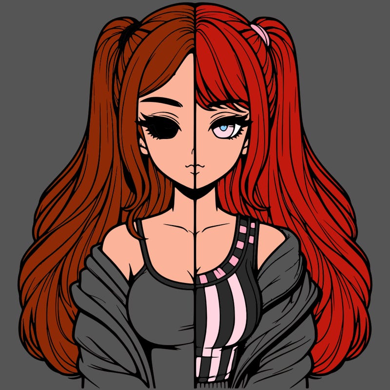 realistic girl split