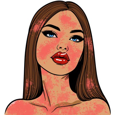 realistic woman with full lips