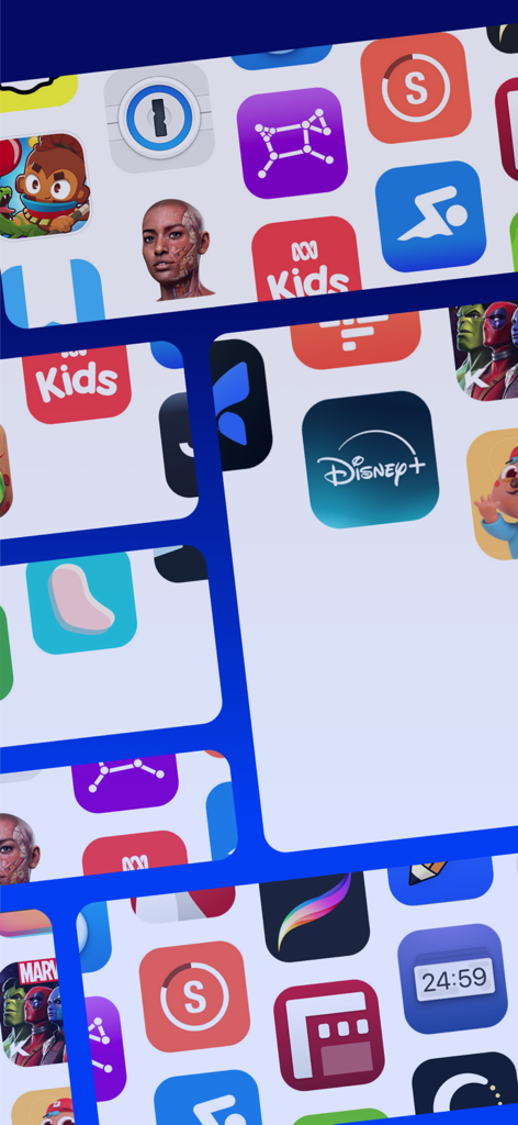 Un mosaico di diverse icone di applicazioni mobili che mostrano una varietà di categorie tra cui sport, intrattenimento e utilità.