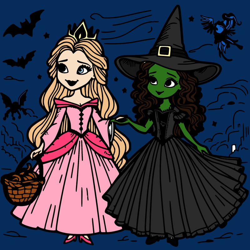 the new movie wicked with a witch and princess