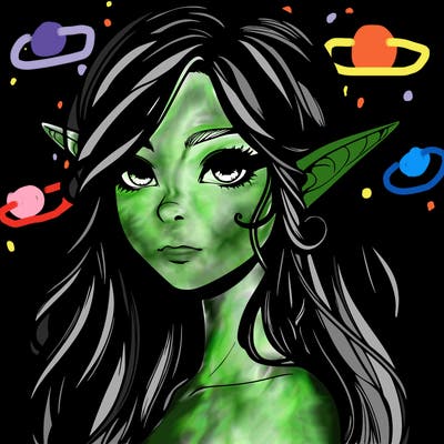 elf girl realistic dark fantasy