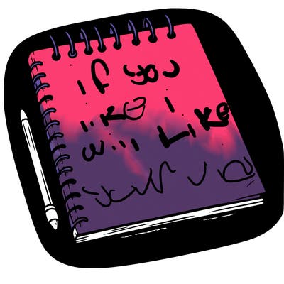 a blank sketch pad