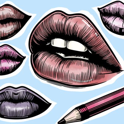 realistic  lips