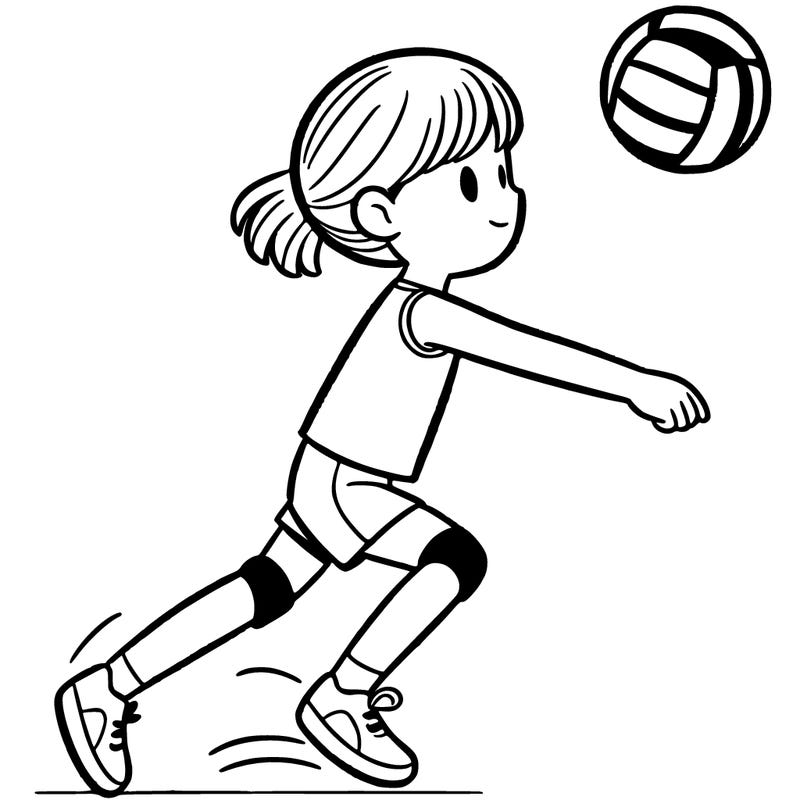 a girl playing volleyball