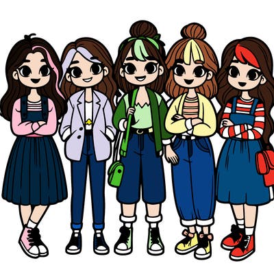 group of girls