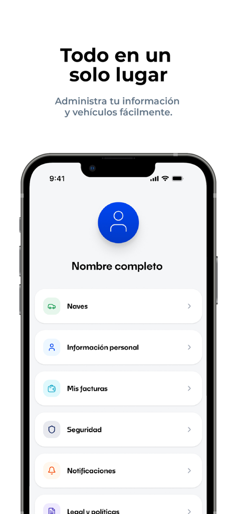 Parkea PTY - Parkea PTY user profile interface showing options for managing vehicles personal information and invoices