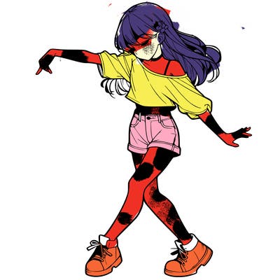 realistic girl danceing