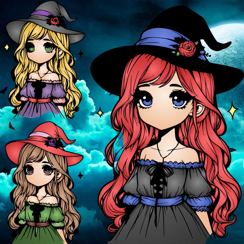 realistic girl witch