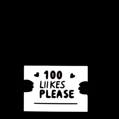 a girl holding up a sign saying 100 likes please