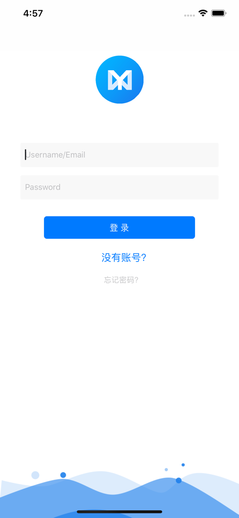 易歪歪 - Login interface for the Yi Wai Wai utility app with username and password fields