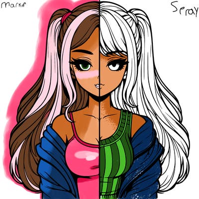 realistic girl split