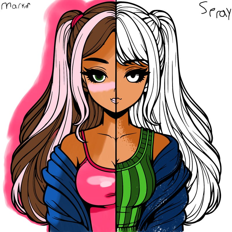 realistic girl split