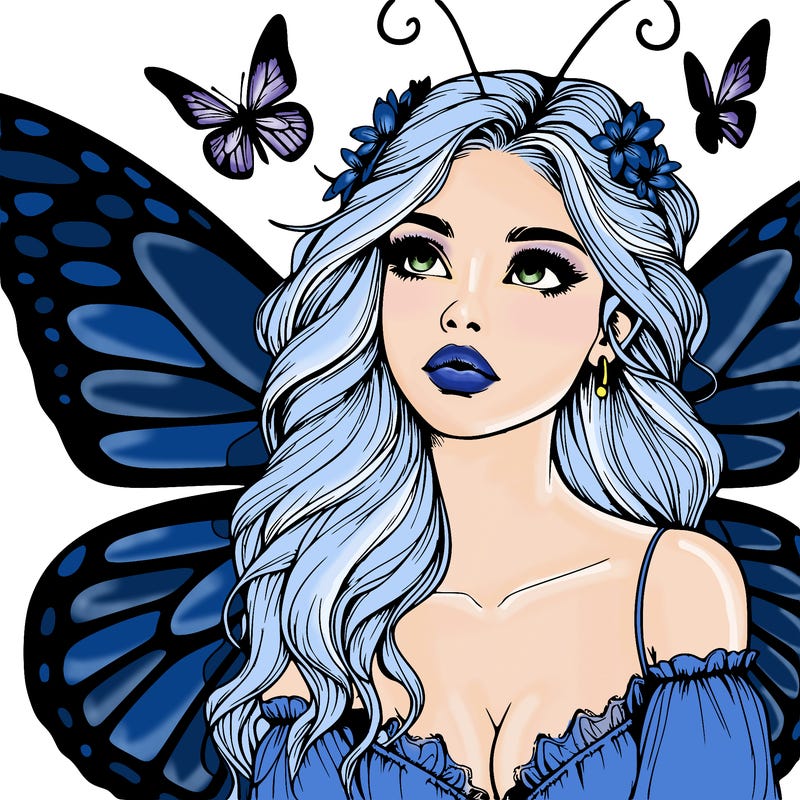 butterfly fairy realistic girl