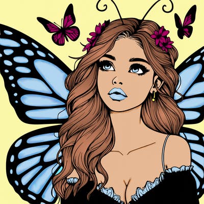 butterfly fairy realistic girl