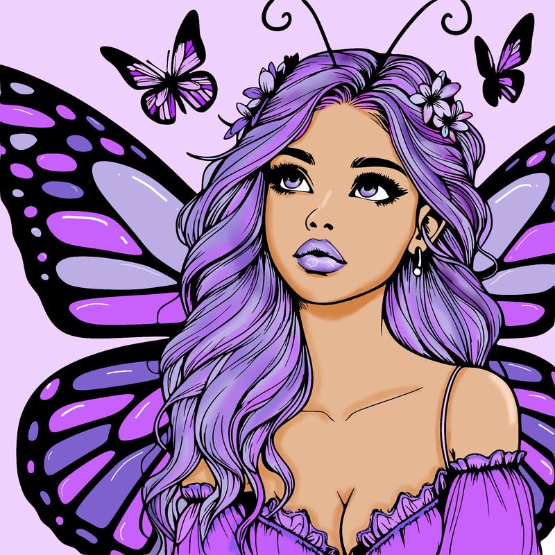 butterfly fairy realistic girl