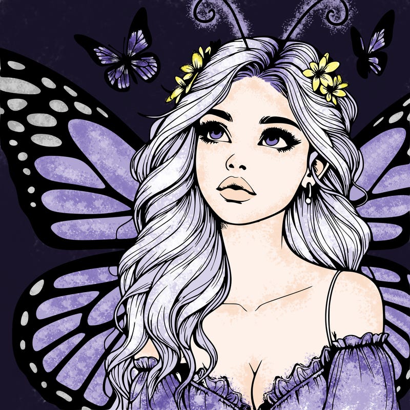 butterfly fairy realistic girl