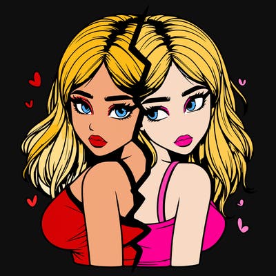 realistic girl split