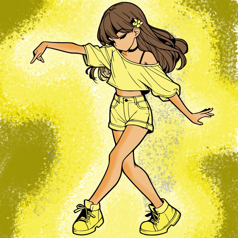 realistic girl danceing