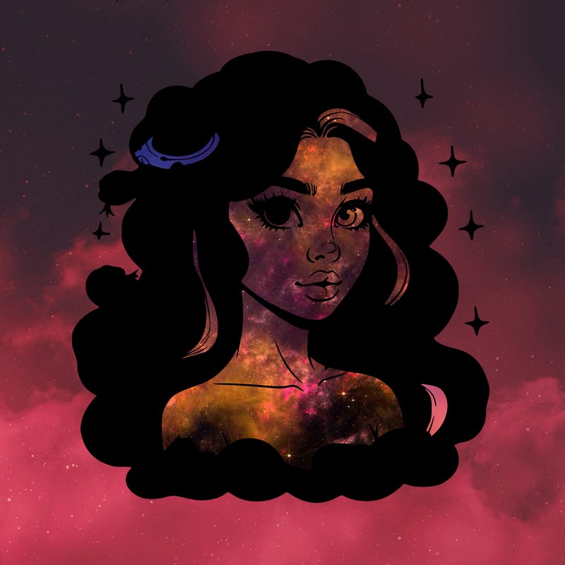 realistic girl with snakes as hair