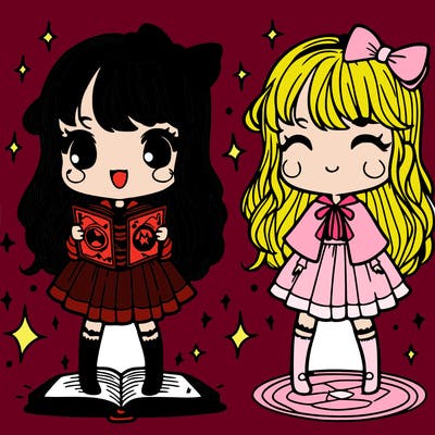 girl with a spell book