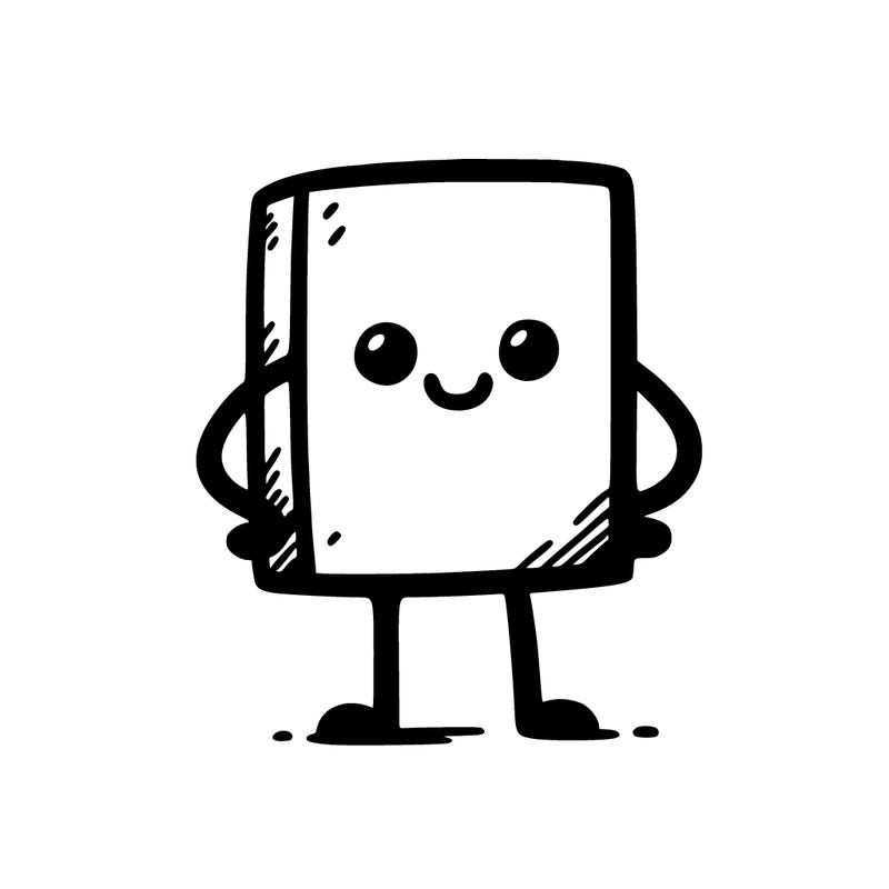 stickman with rectangular body