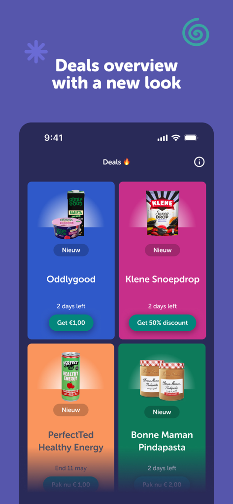 Tikkie app deals screen showing cashback offers for food and drink products