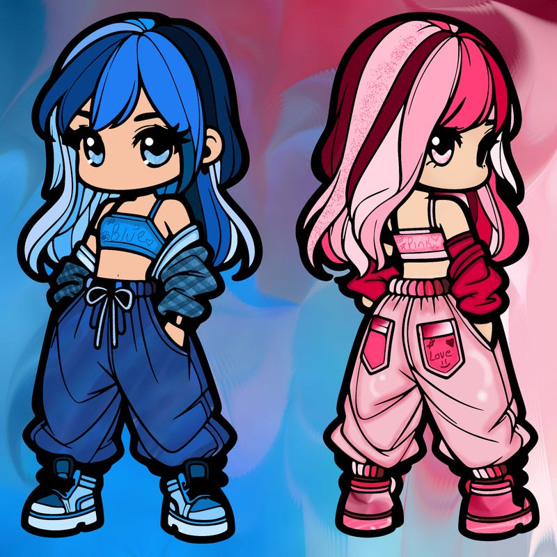 girl in crop top and baggy pants