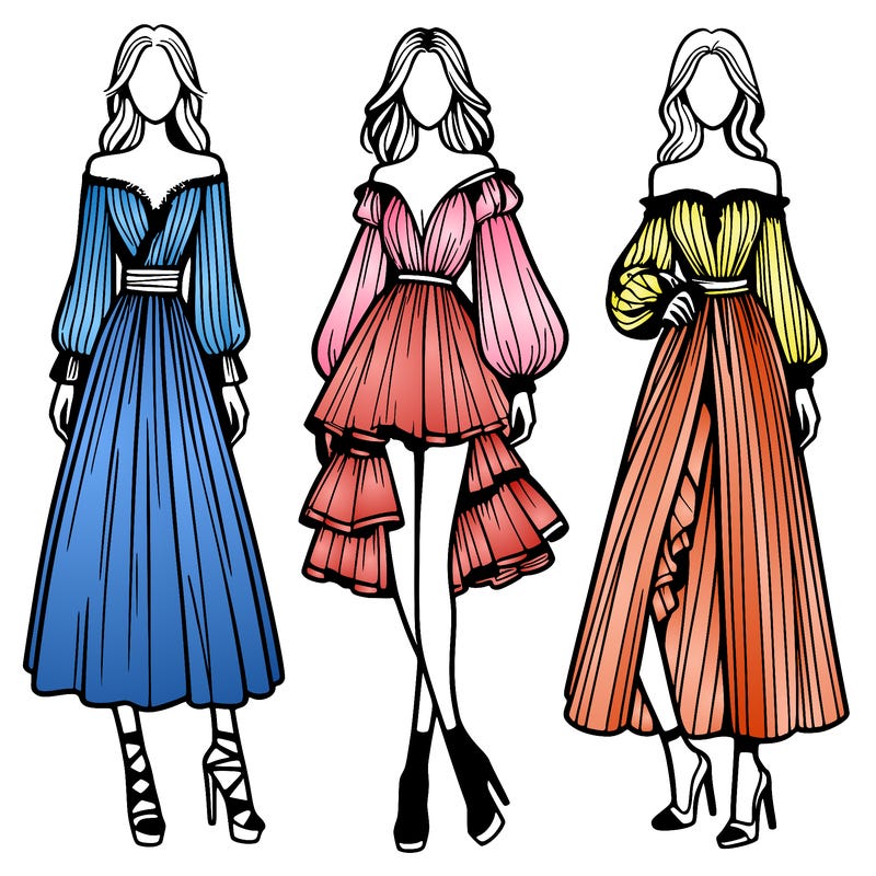 fashion models dresses