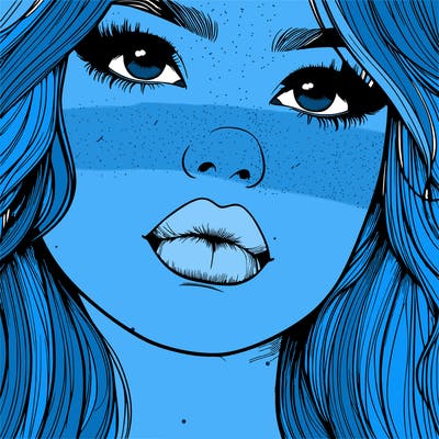 really realistic girl with lips