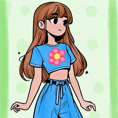 girl in a cute crop top