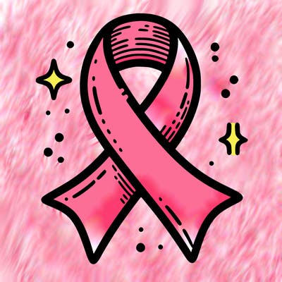 ribbon symbol of national breast cancer awareness month