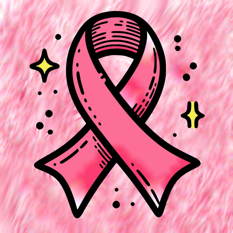 ribbon symbol of national breast cancer awareness month