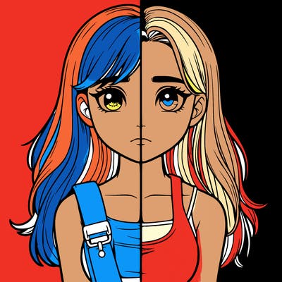 realistic girl split