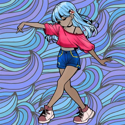 realistic girl danceing