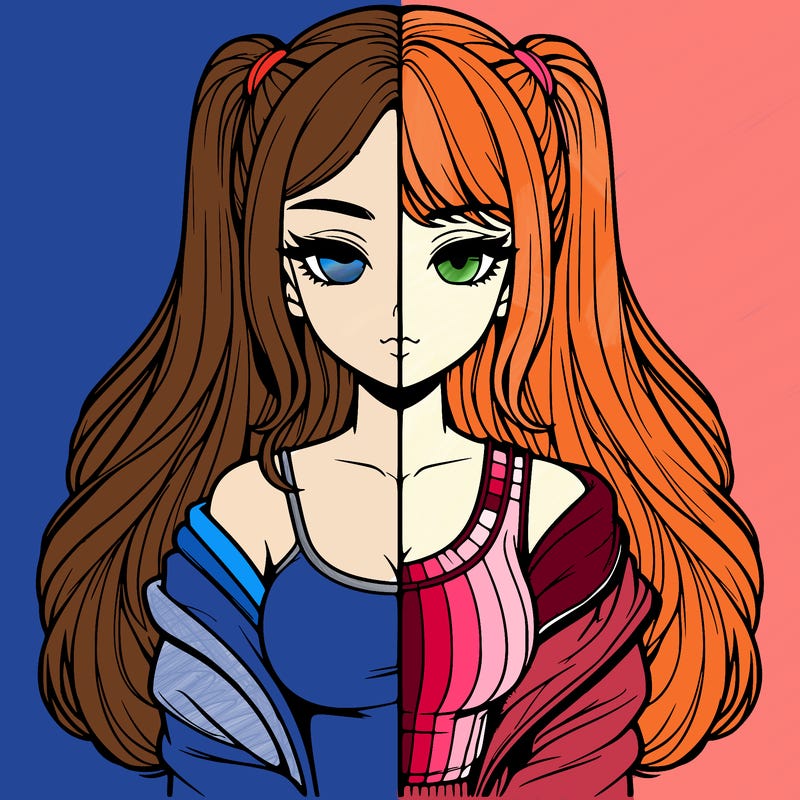 realistic girl split