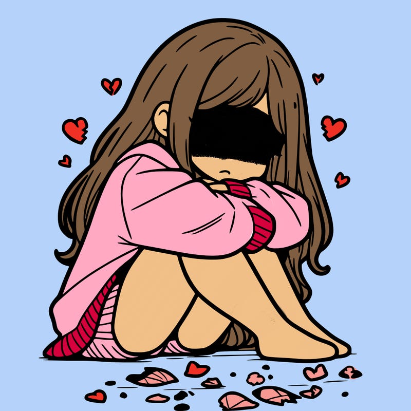 a girl after a breakup